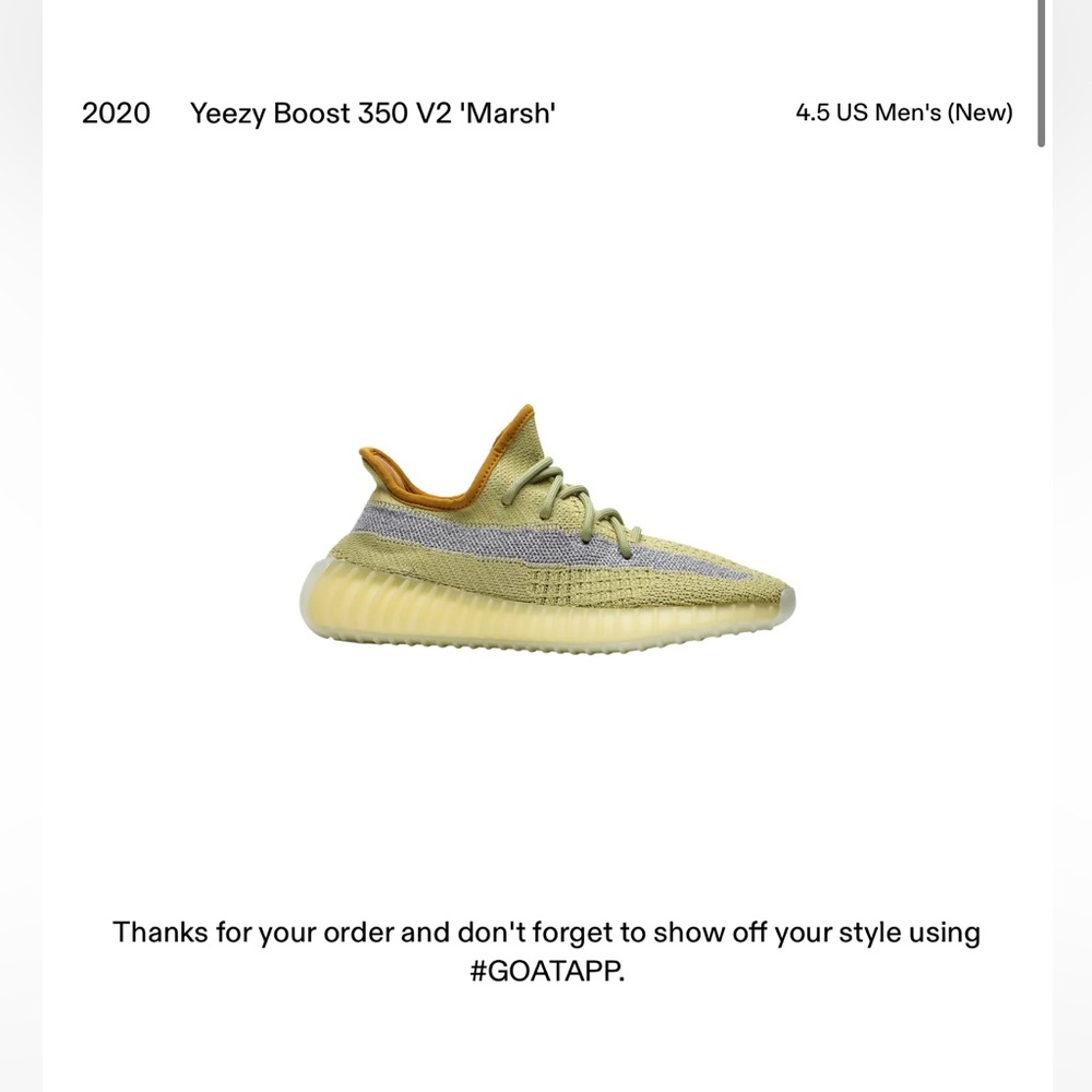 Yeezy Boost 350 V2 Marsh size men’s 4.5